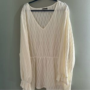 BLOOMCHICCream V-Neck Women's Top